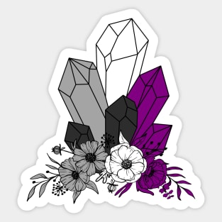 Asexual Flowery Crystals Sticker